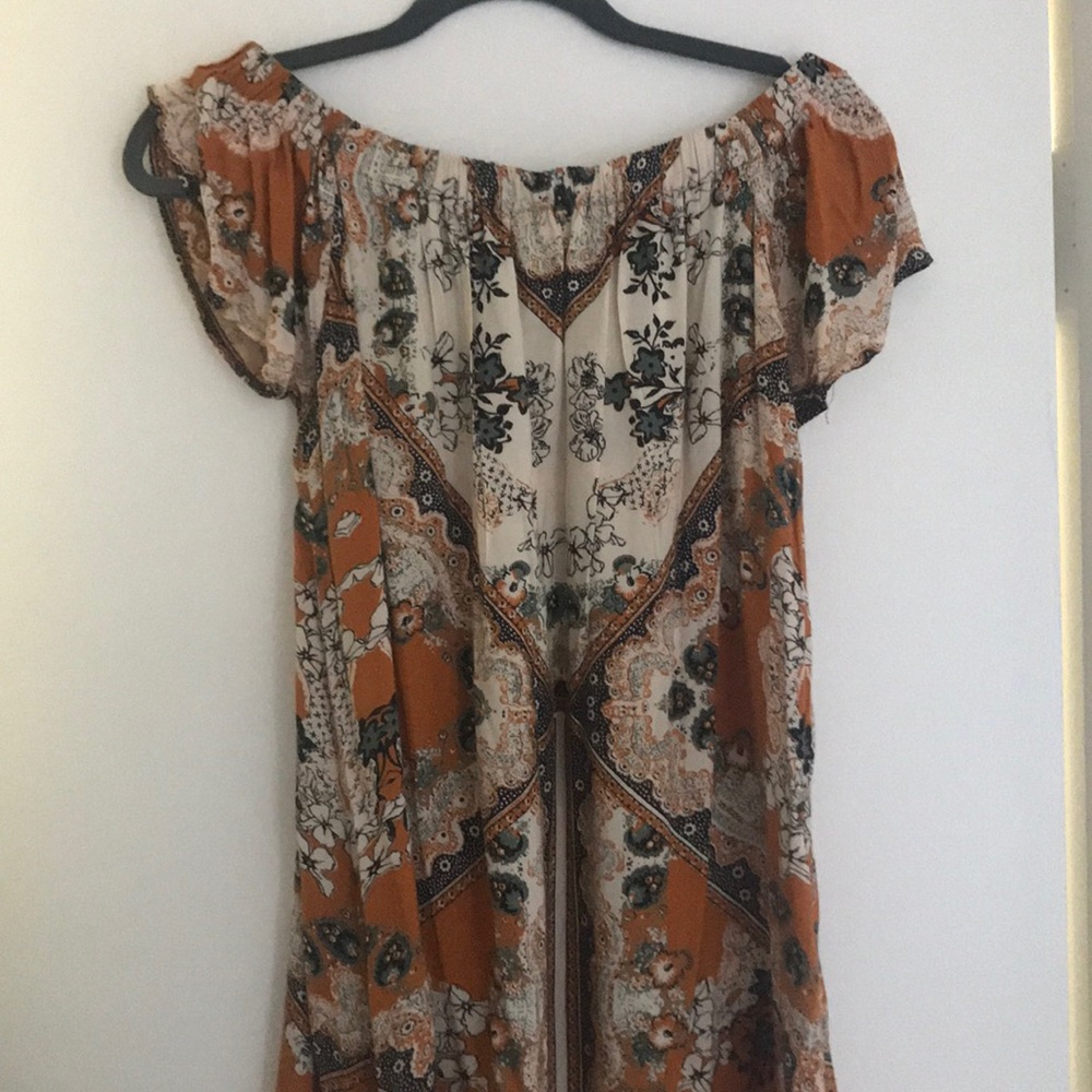 Off the shoulder printed dress